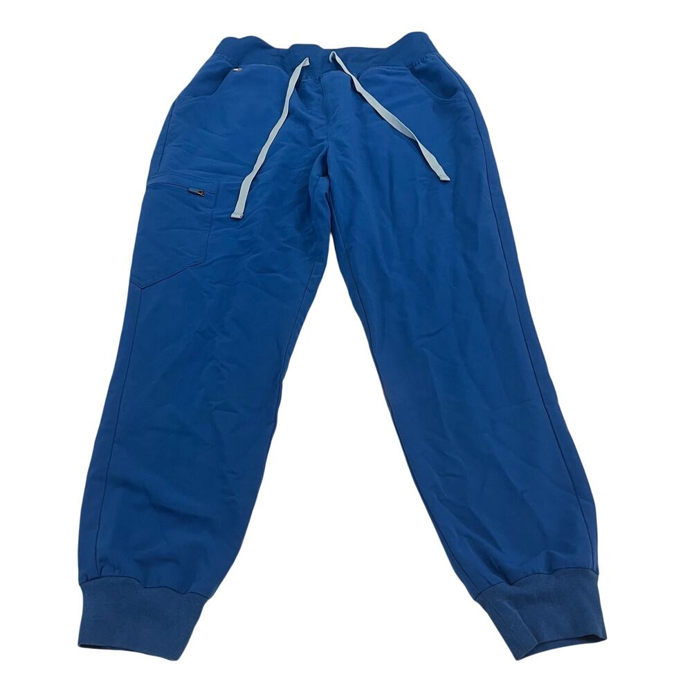FIGS Scrub Set Casma top and HW Zamora Jogger Bottoms Royal Blue Medium Petite - Picture 5 of 7